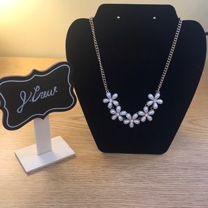 J.Crew gold accented floral necklace